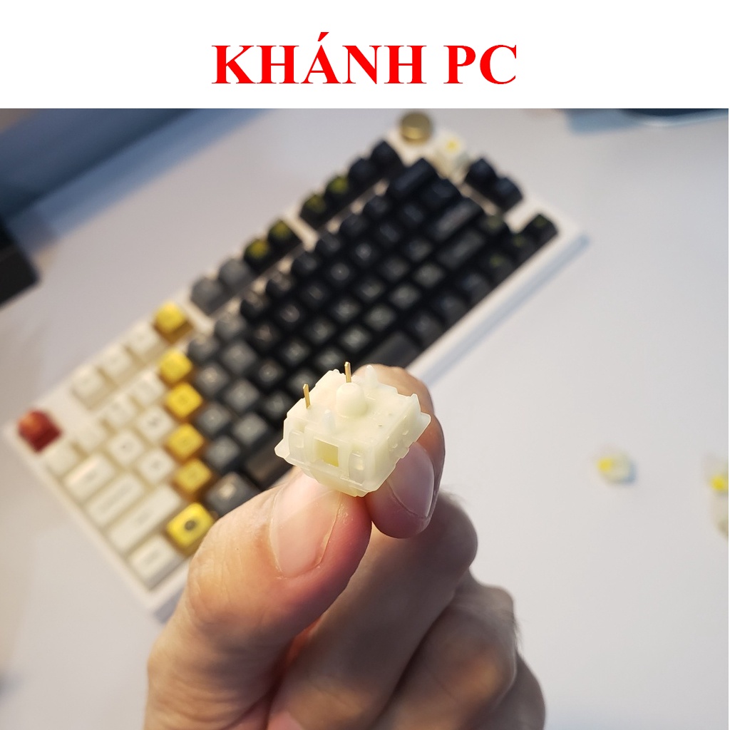 Switch Gateron Milky Yellow Pro Switch 5 PIN Switch dùng cho bàn phím cơ
