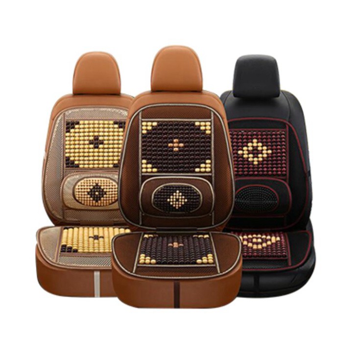 Sản Phẩm Bộ Tựa Lưng-Tựa Đầu-Hạt Gỗ-Massage-Cao Cấp-Ô Tô-DC-HG01 .