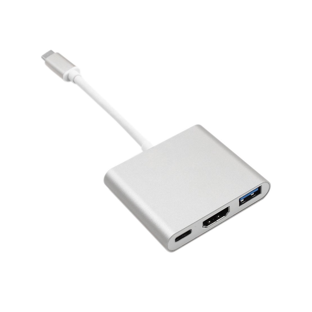 [New promo]USB 3.1 Type-C To 4K HDMI-compatible USB 3.0 Adapter 3-in-1 Hub For Apple