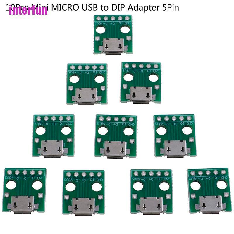 Set 10 Bảng Mạch Chuyển Đổi Micro Usb Sang Dip 5pin Chuyên Dụng