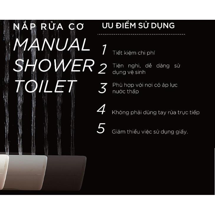 Nắp Bồn Cầu Xịt Rửa 2 vòi EUROQUALITY DUAL SPRAY - Home and Garden