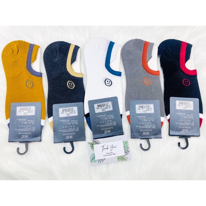 Set 5 Đôi Tất lười nam, vớ lười nam thể thao Cá tính Phong cách đường phố chất liệu Cotton Cao cấp co giãn kháng khuẩn
