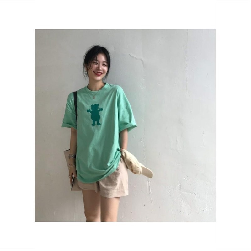 Áo Thun Tay Ngắn Dáng Rộng Phong Cách Thời Trang Hàn Quốc Dành Cho Nữ