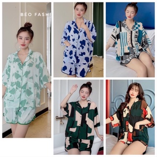 Đồ Ngủ Nữ Pijama Bigsize đùi 45-100kg mặc nhà cực Xinh chất Latin, lụa Cao Cấp