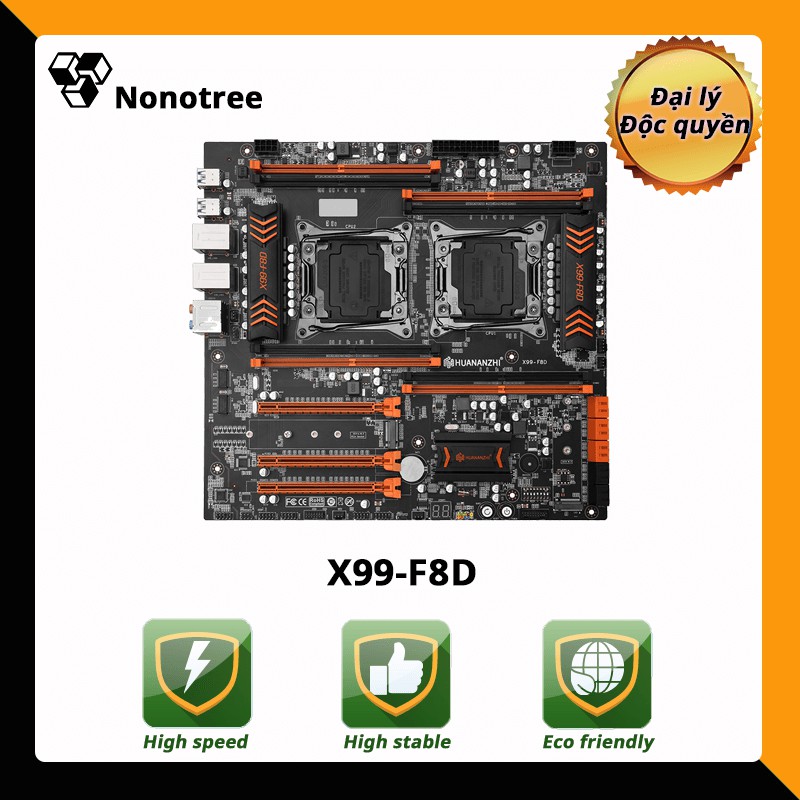 Mainboard HUANANZHI X99 F8D 2011-3 DDR4 non-ECC ram, M.2, Có thể sử dụng nhiều RTX 3060, Mining, BTC, ETH, XMR, XRP, ZEC | BigBuy360 - bigbuy360.vn