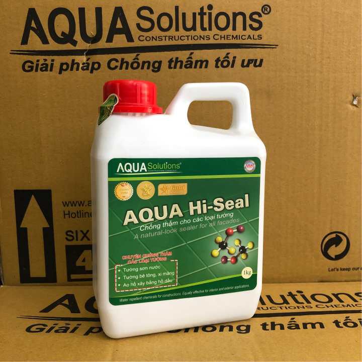 Chống thấm tường AQUA Hi-Seal - bình 1kg | keo chống thấm tường sơn nước | chất chống thấm tường gạch xây