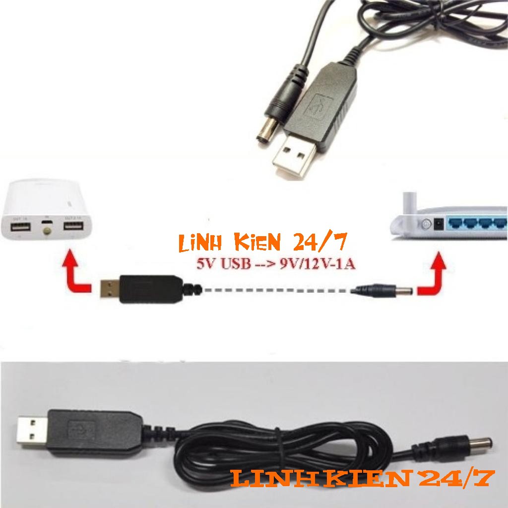 Module Cáp Chuyển Đổi USB 5V Lên Nguồn DC 12V