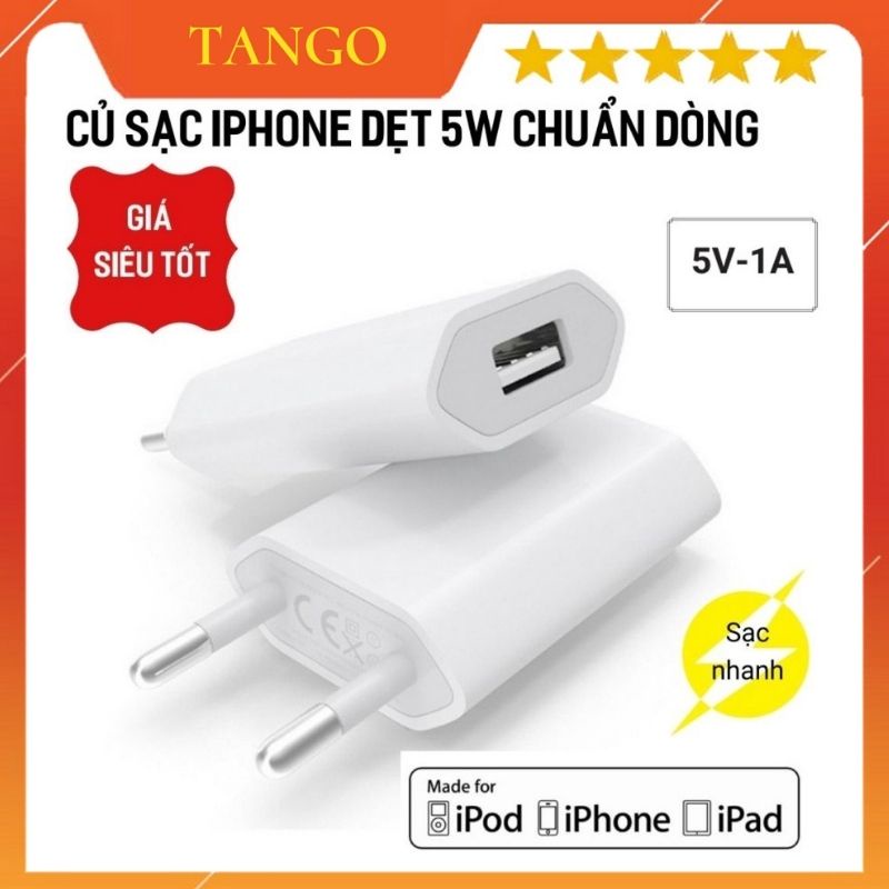 Củ sạc IP1A chuẩn dòng,Cục sạc IPsạc nhanh không nóng không loạn cảm ứng.