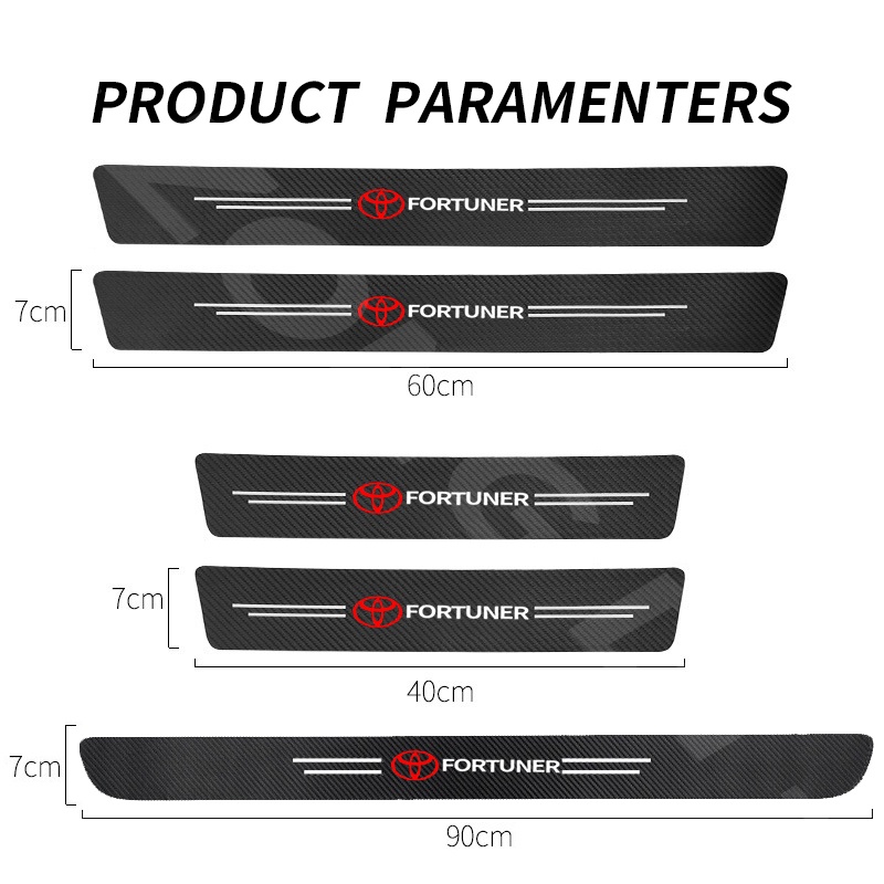 Miếng Dán Sợi Carbon Chống Trầy Cho Cửa Xe Hơi Toyota Innova