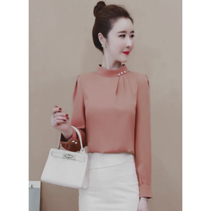 áo sơ mi nữ tay dài - sơ mi công sở - TA90 | BigBuy360 - bigbuy360.vn