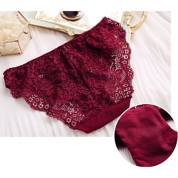 Bộ Đồ Lót Ren Nữ Cao Cấp 1274 Đỏ