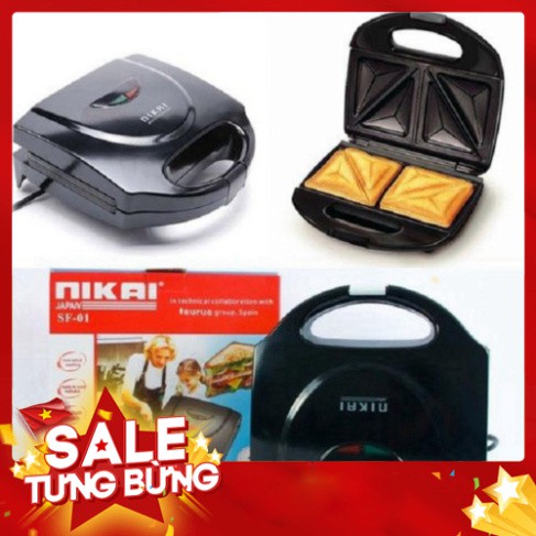 [FREE SHIP] Máy nướng bánh sandwich Nikai Nhật mới Nướng Bánh Siêu Tốc 💥BẢO HÀNH 12 THÁNG💥