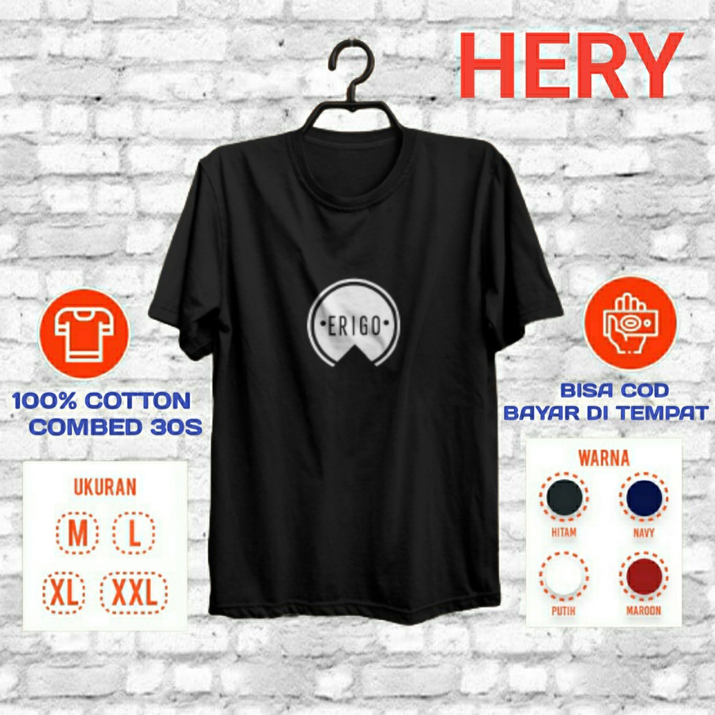 Áo Thun Nam Nữ Erigo Hàng Hiệu Distro 30s Cao Cấp K2 HERY.Shop
