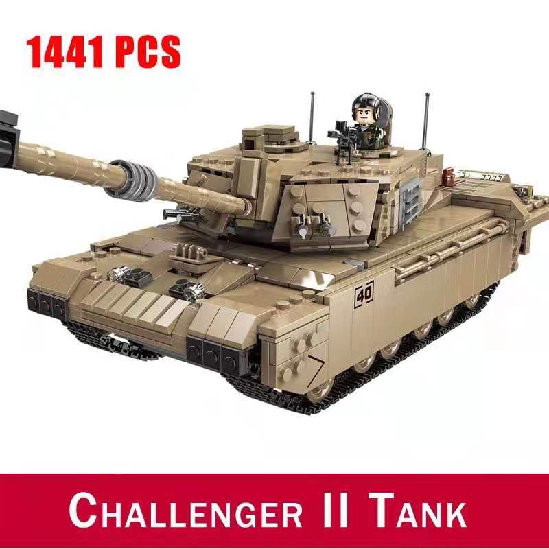 Đồ chơi Lắp ghép Mô hình  Military Army Challenger Ii Main Battle Tank Xếp hình Xe Tăng Chiến Đấu Quân Sự Ii 06033