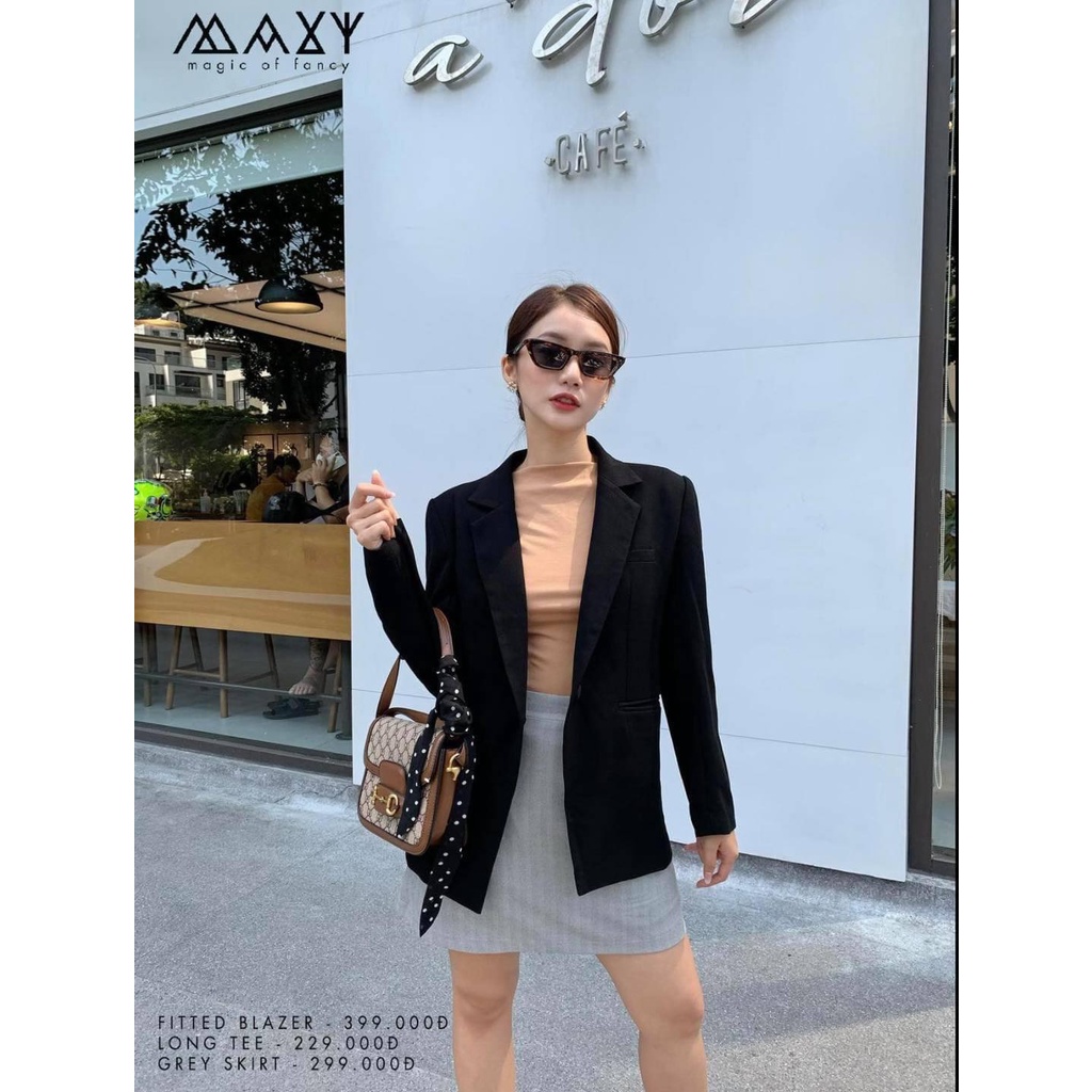 Áo blazer nữ dài tay fitted blazer Maxy Workshop