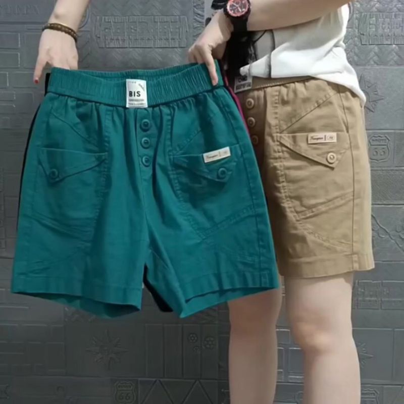 Quần Short Kaki Nữ Bigsize Nhiều Màu Phối Khuy Sang Chảnh, Quần Đùi Nữ Chất Kaki | BigBuy360 - bigbuy360.vn