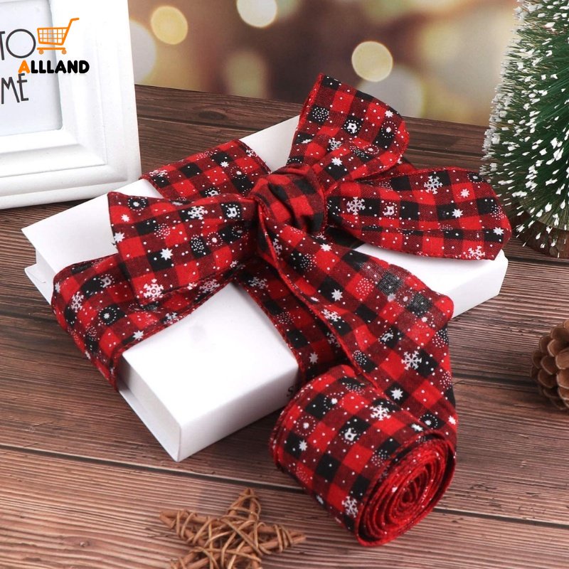 Cuộn Dây Ruy Băng Satin Họa Tiết Bông Tuyết Đơn Giản Cổ Điển Dùng Trang Trí Giáng Sinh / Tiệc Cưới / Sinh Nhật DIY