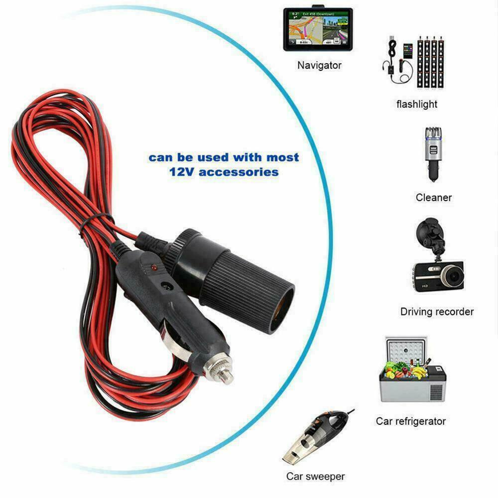 Dây Cáp Nối Dài Cho Tẩu Sạc Xe Hơi 5m 12V