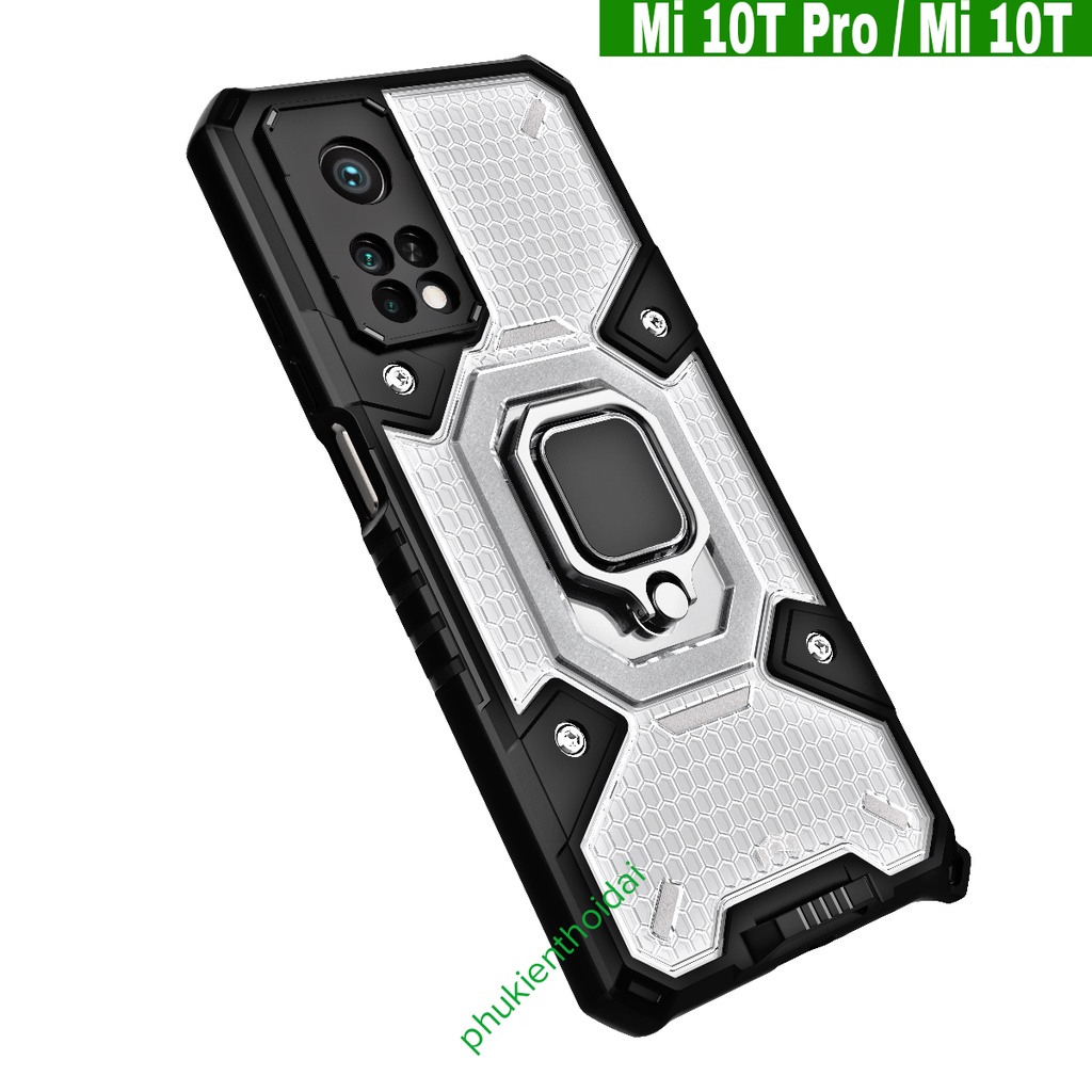 Ốp lưng Xiaomi Mi 10T / Mi 10T Pro tổ Ong Iring không gian mới chống sốc giá đỡ mặt lưng xem phim