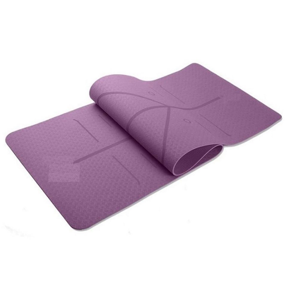 Thảm yoga định tuyến 6mm TPE Elite Sport tặng kèm túi đựng và dây buộc thảm