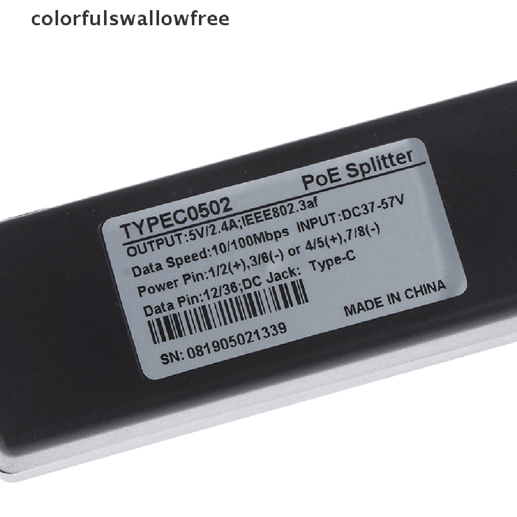 Đầu chia cổng TYPE-c poe USB 48v sang 5v cấp nguồn qua ethernet 802.3af cho mâm xôi ABC