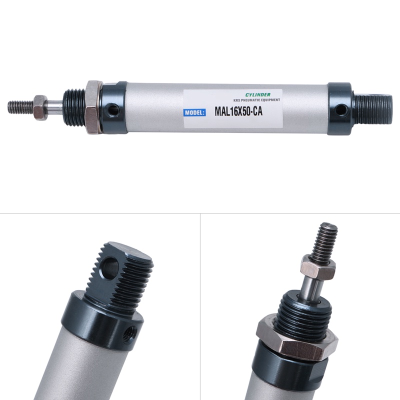 Ống Xi Lanh Khí Nén Mini 16Mmx50 / 100 / 150 / 200mm Chuyên Dụng