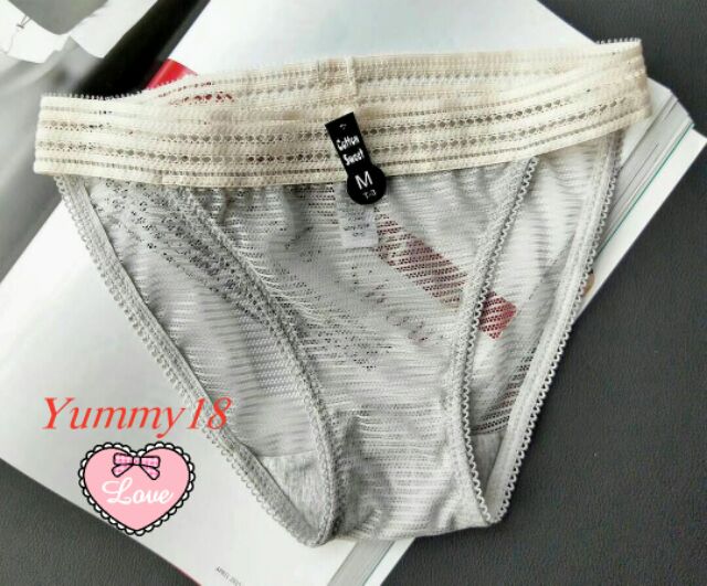 Quần chip ren lưới cạp to dáng sexy T3