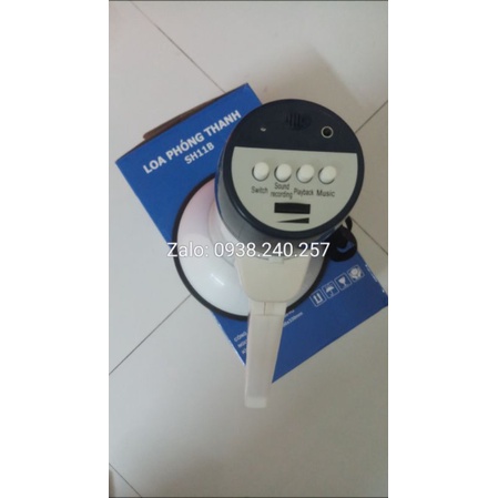 Loa phóng thanh công suất lớn 25W sunrise SH11B sạc điện thu tiếng ghi âm, còi hú- sunrise sh-11b