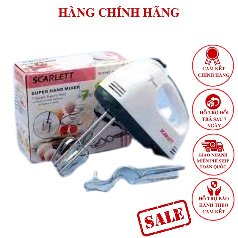 Máy Đánh Trứng,Tạo Bọt Cà Phê, Đánh Bột Làm Bánh, Cầm Tay 7 Tốc Độ Cực Mạnh, Êm Ái