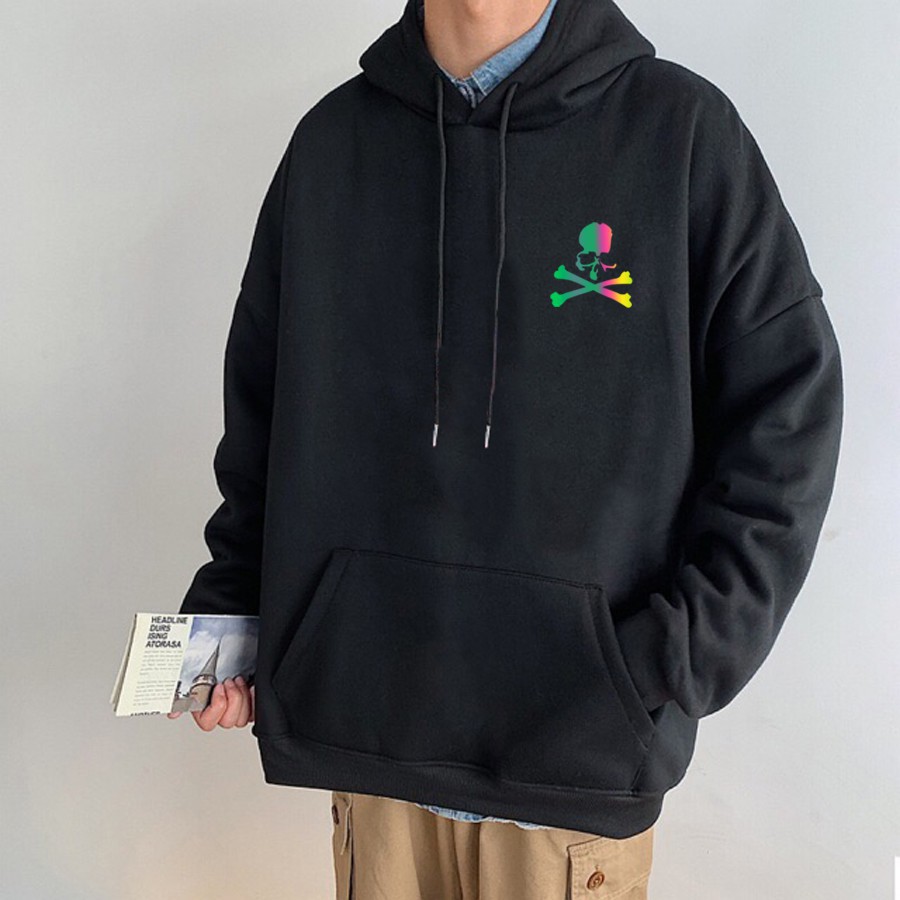 Áo hoodie phản quang 7 màu unisex Mastermind form rộng chất nỉ bông mềm mịn