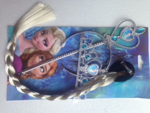 Bộ tóc, vương miện, gậy phép công chúa Elsa - Phim hoạt hình Nữ Hoàng Băng Giá