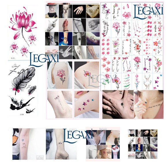 30 Tờ Hình Xăm Dán Tattoo Xăm Nước Tha Thu Từ 55 - 120 Mẫu