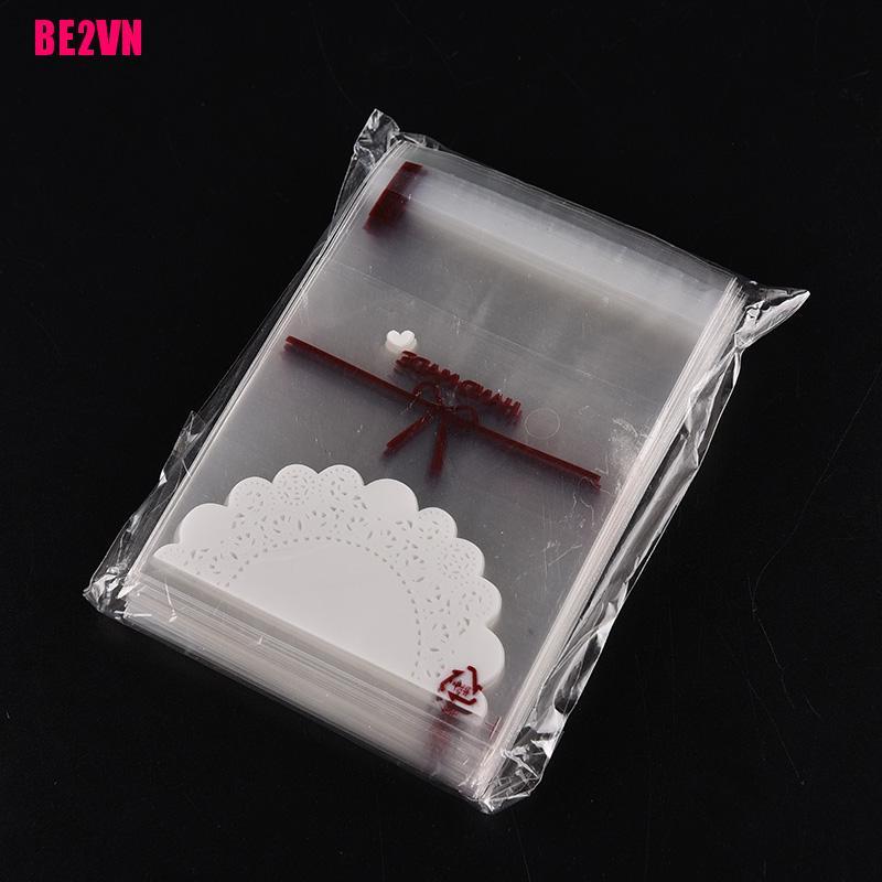 Set 100 Túi Bóng Kính Viền Ren Đựng Bánh Kẹo 2vn