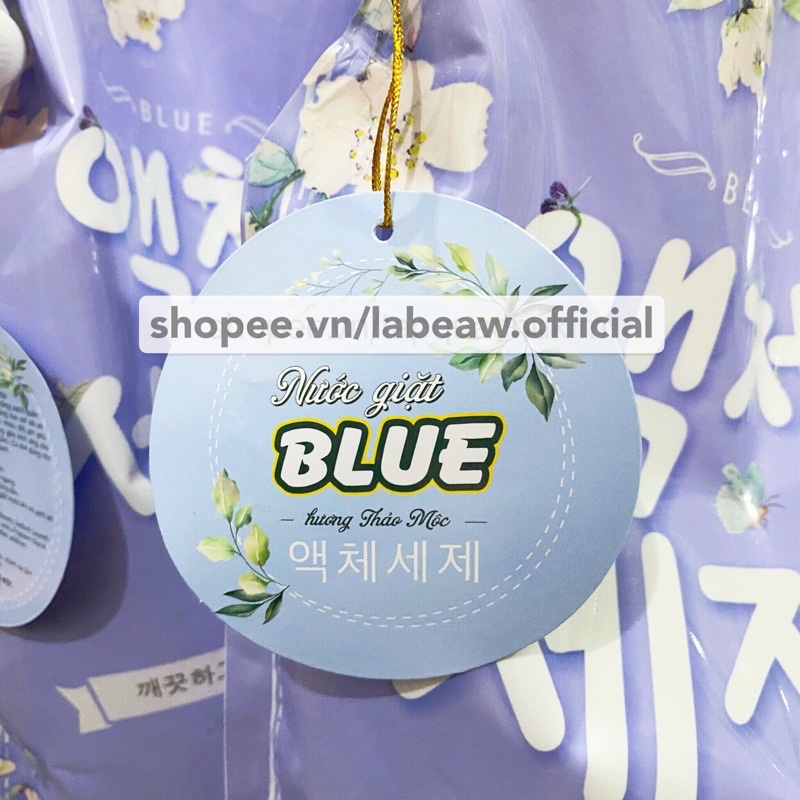 TÚI 2KG NƯỚC GIẶT HÀN QUỐC BLUE GIỮ MÀU QUẦN ÁO THƠM NHƯ HOA