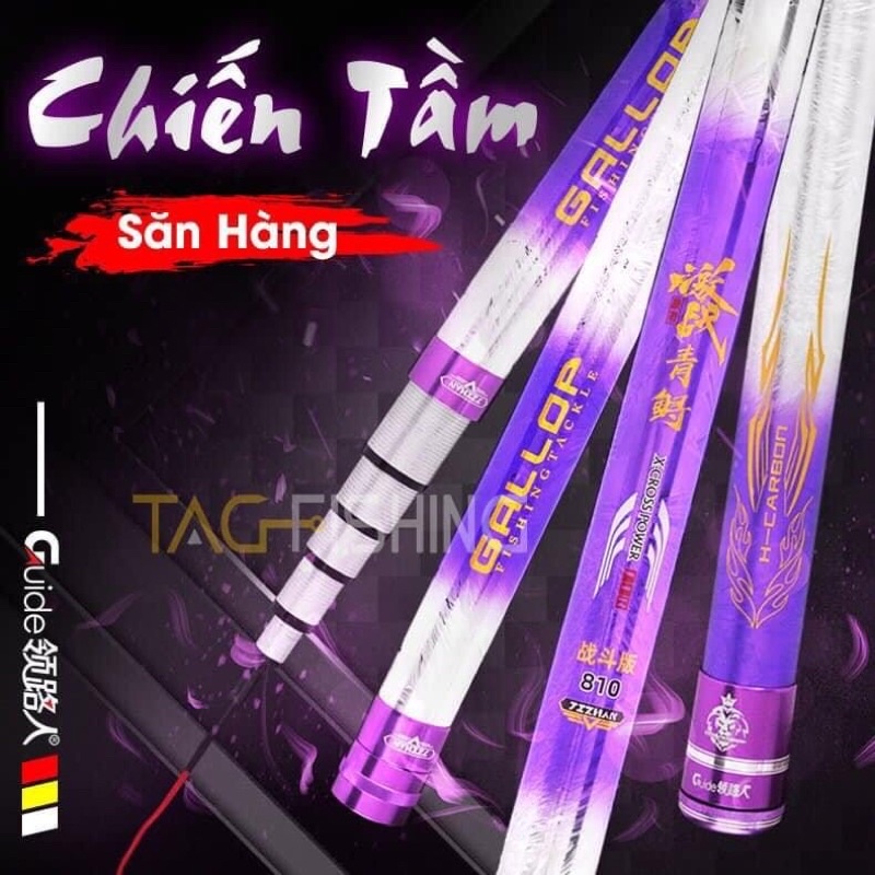 Cần câu tay GUIDE Chiến Tầm 28-19i săn hàng tặng ngọn phụ và bảo hành 2 lóng 2 năm miễn phí