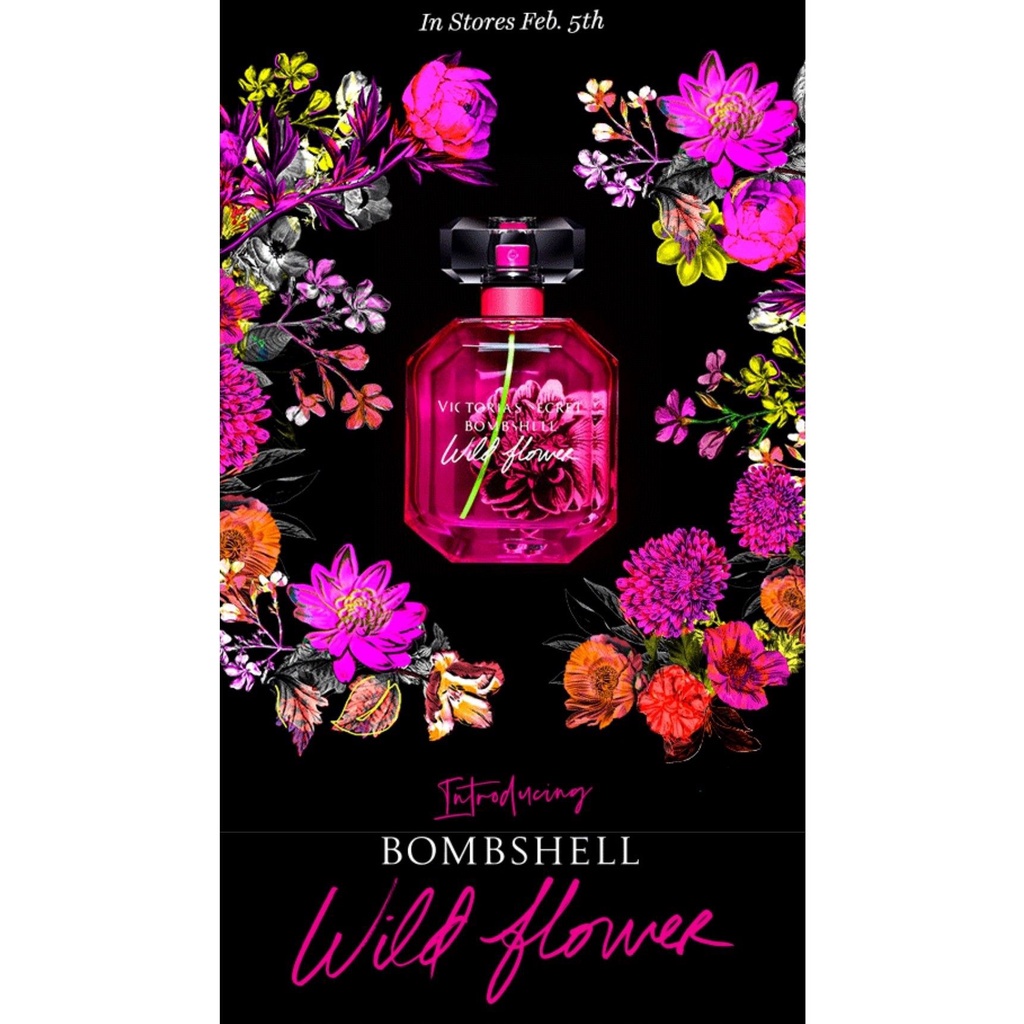 Nước hoa Victoria' Secret Bombshell Wild Floral 50ml/100ml (Chuẩn Authentic)