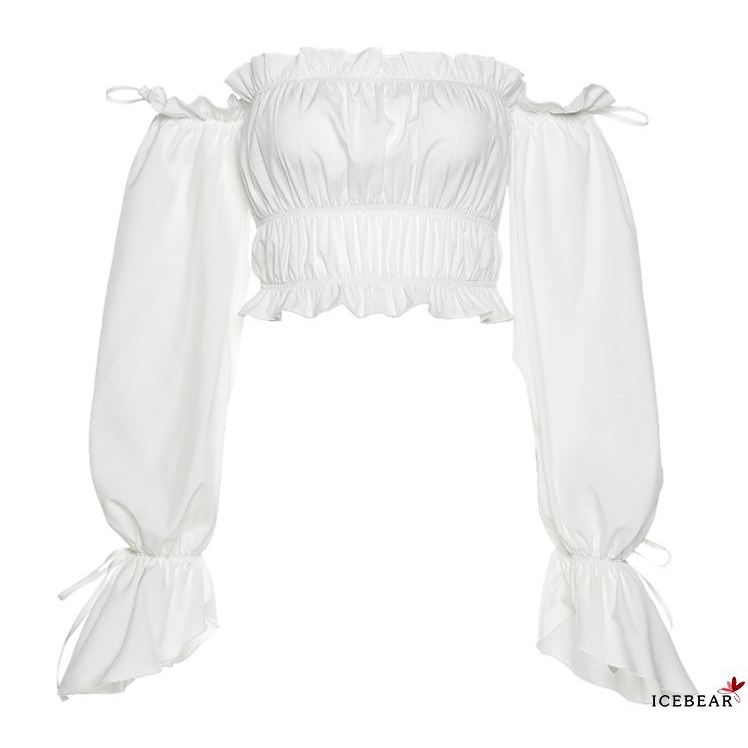 Áo Ống Tay Loe Màu Trơn Thời Trang Dành Cho Nữ