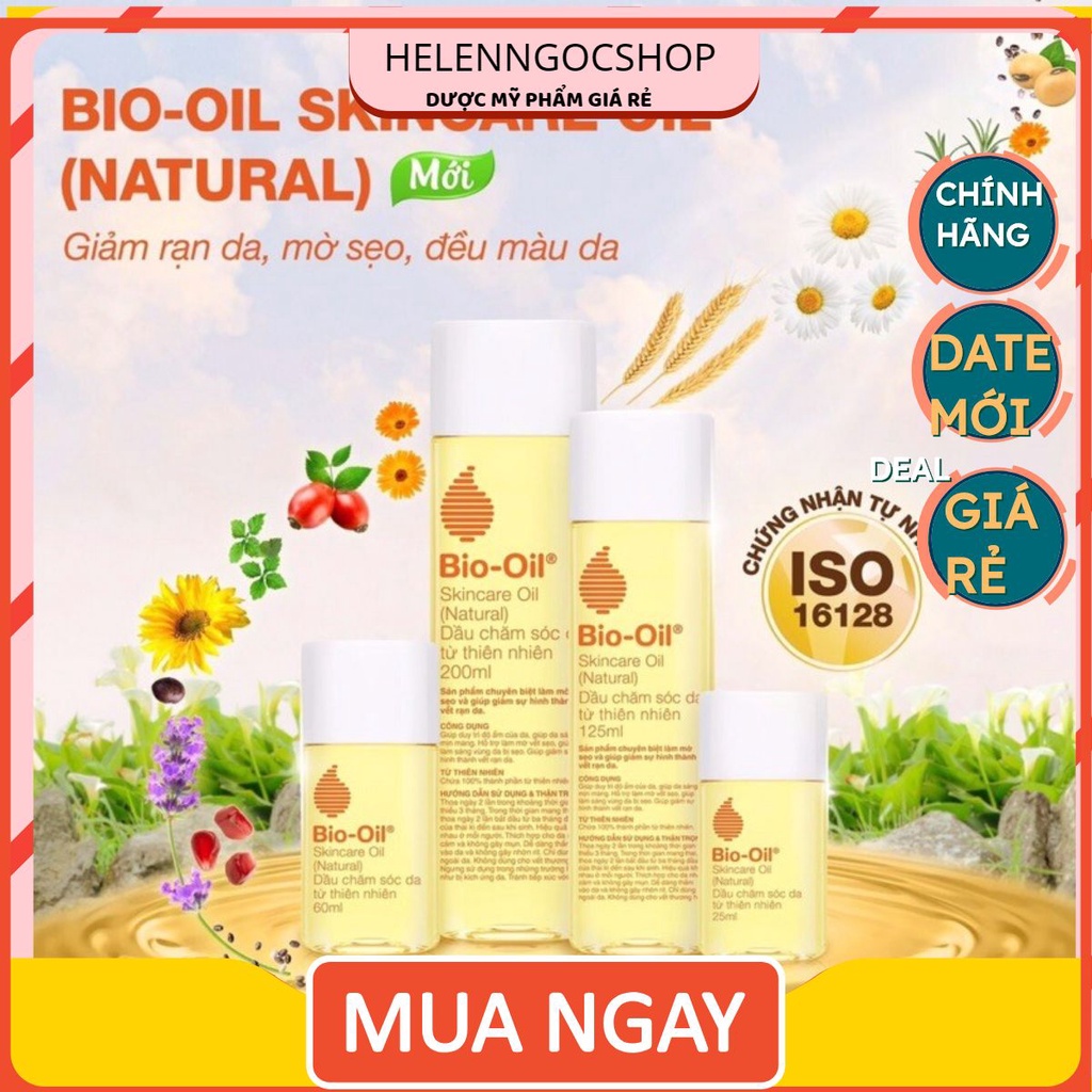 Bio oil Natural giảm rạn da, mờ sẹo, làm đều màu da hiệu quả