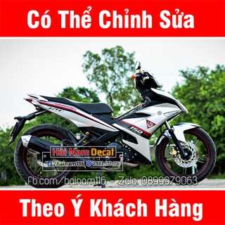 Tem Trùm Exciter 150 Trắng Đen Lđt