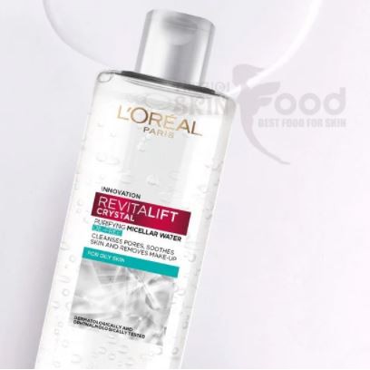 [400ml] Nước Tẩy Trang Làm Sạch Cho Da Dầu L'oreal Revitalift Crystal Purifying Micellar Water