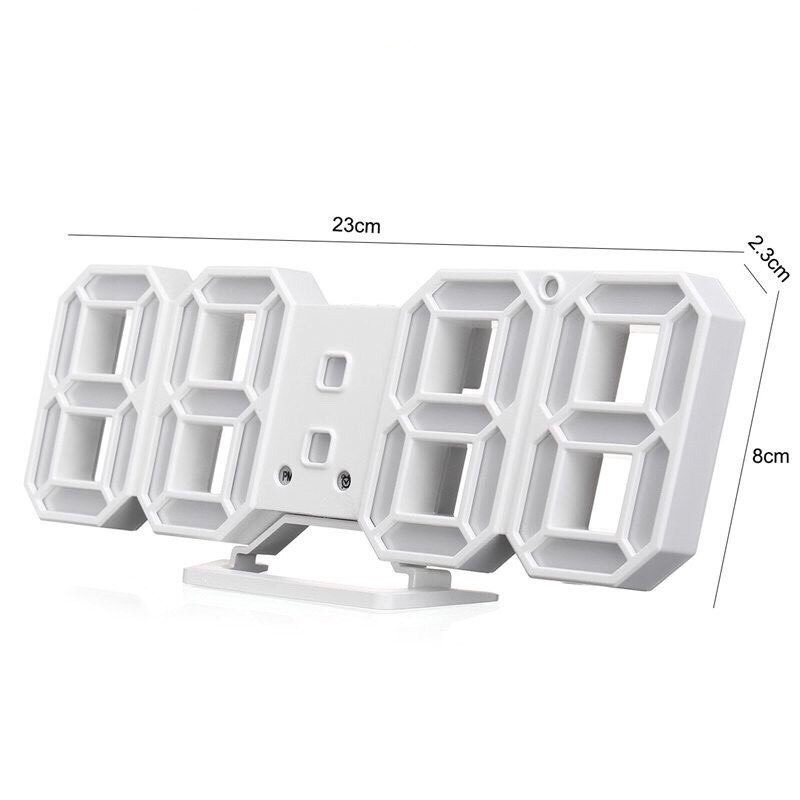 Đồng Hồ LED 3D - Đồng hồ treo tường, để bàn thông minh, nhiều ánh sáng phong cách Hàn Quốc