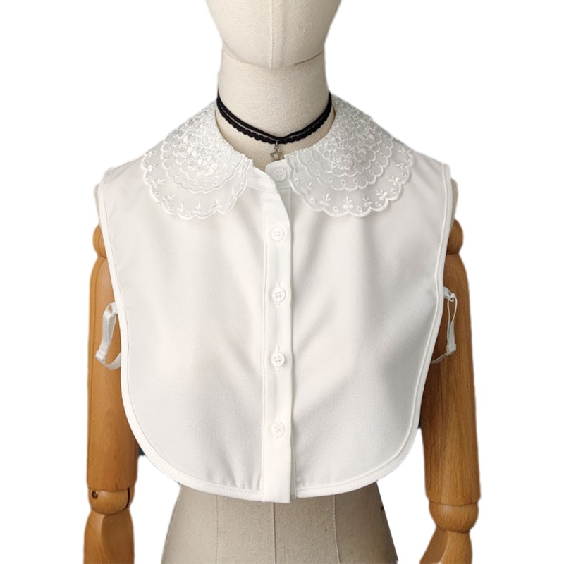 Cổ Áo Rời Thêu Ren Hoa Xinh Xắn Cho Búp Bê