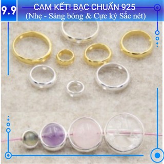 Charm bạc s925 bọc dạng tròn ah001