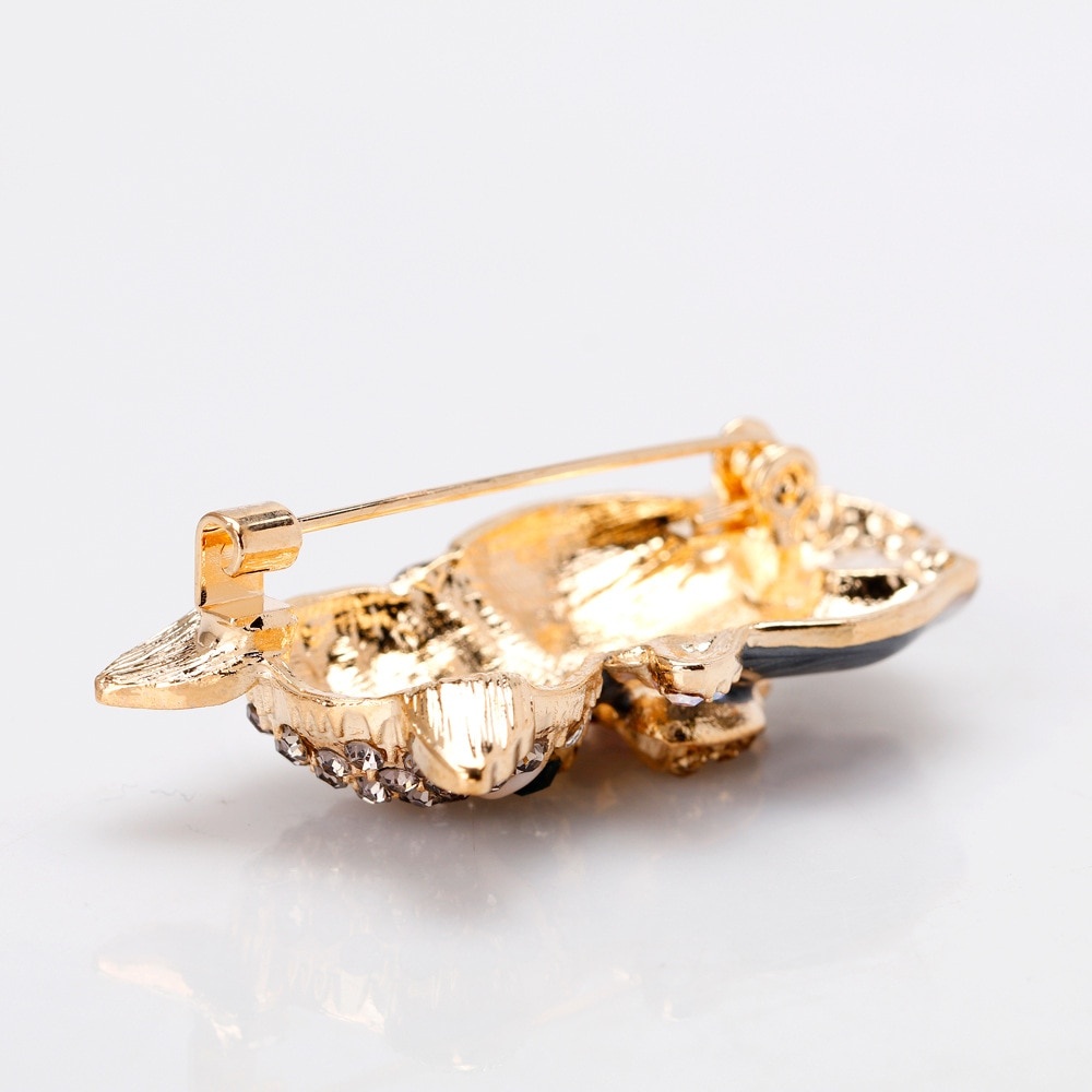 Ghim Cài Áo Hình Mèo Đính Đá Dễ Thương