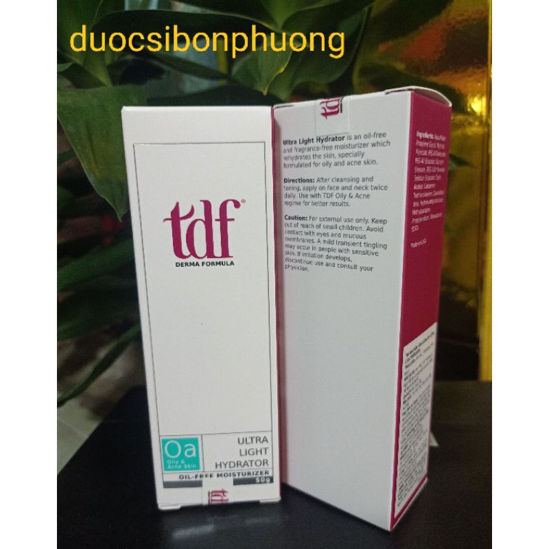 Kem dưỡng ẩm CHUYÊN BIỆT cho da DẦU MỤN TDF Ultra Light Hydrator 50g