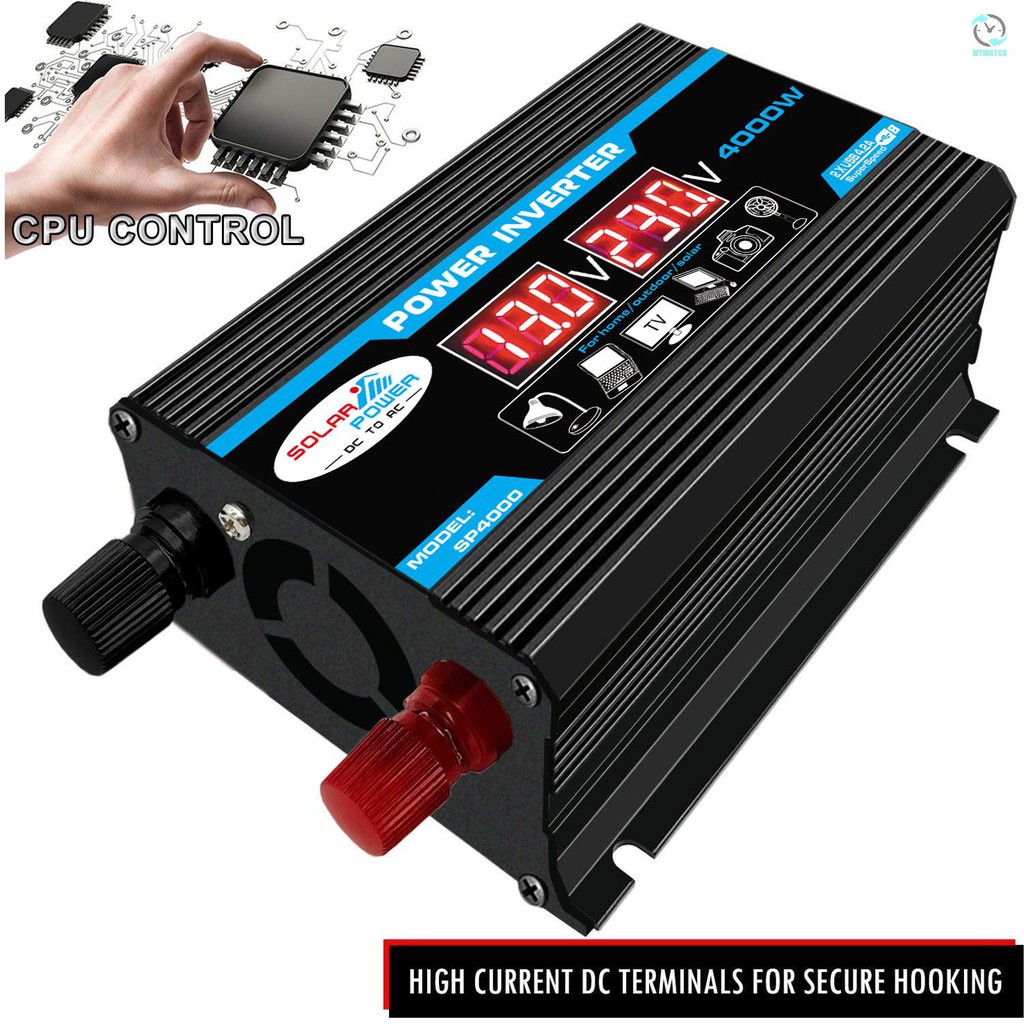 Bộ Biến Tần Tần Số Cao 4000w Dc 12v Sang Ac 110v Cho Xe Ô Tô