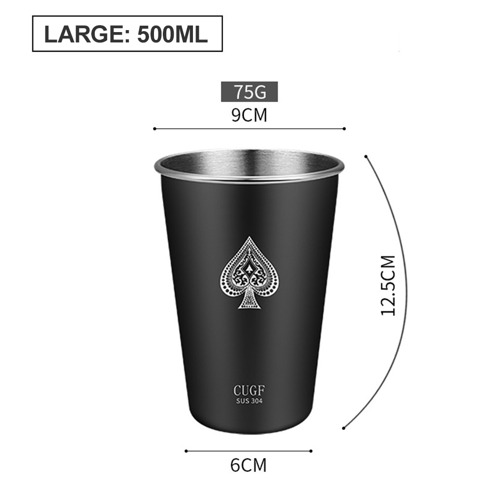 Cốc Uống Cà Phê / Bia Giữ Nhiệt Bằng Thép Không Gỉ 304 Một Lớp