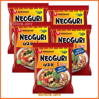 Combo 5 Gói Mì Cay Hàn Quốc Neoguri Nongshim Vị Hải Sản (120g/gói)