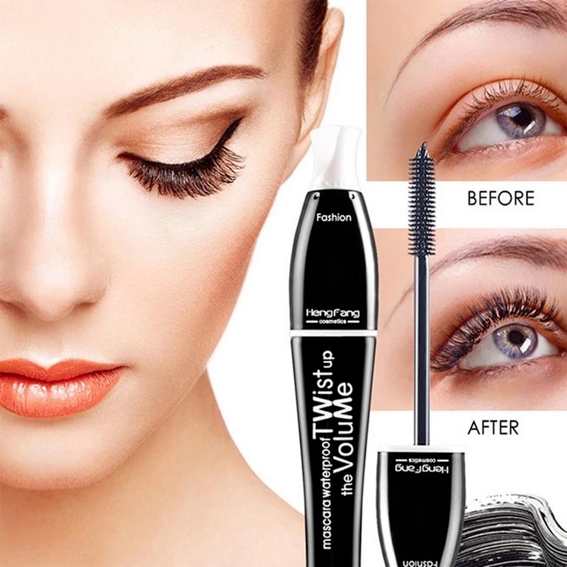 [Hàng mới về] Mascara chải dài cong và dày lông mi HENGFANG sợi tơ 3D tự nhiên chống thấm nước 4 màu sắc tùy chọn