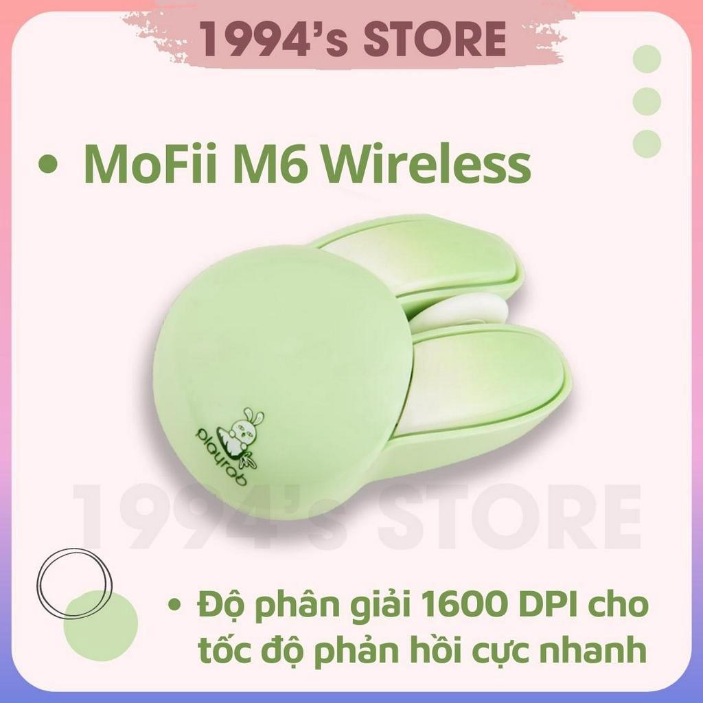 Chuột máy tính silent không dây MOFII M6 tai thỏ Playgrab Pippi Rabbit - Dùng cho Laptop, PC, Tivi